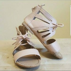 Blush Colored gladiator sandals 8c